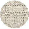 Nourison Home Grafix GRF37 Ivory/Grey 5 ft. 3 in. Round Area Rug