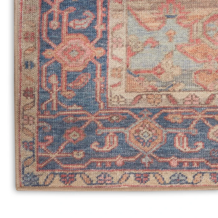 Nourison Vintage Washables Blue Coral VWS13 9 ft. 10 in. X 13 ft. 2 in. Rect. Rug