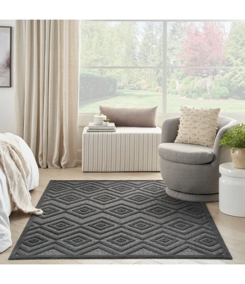 Nourison Versatile Area Rug NRV01 Charcoal/Black