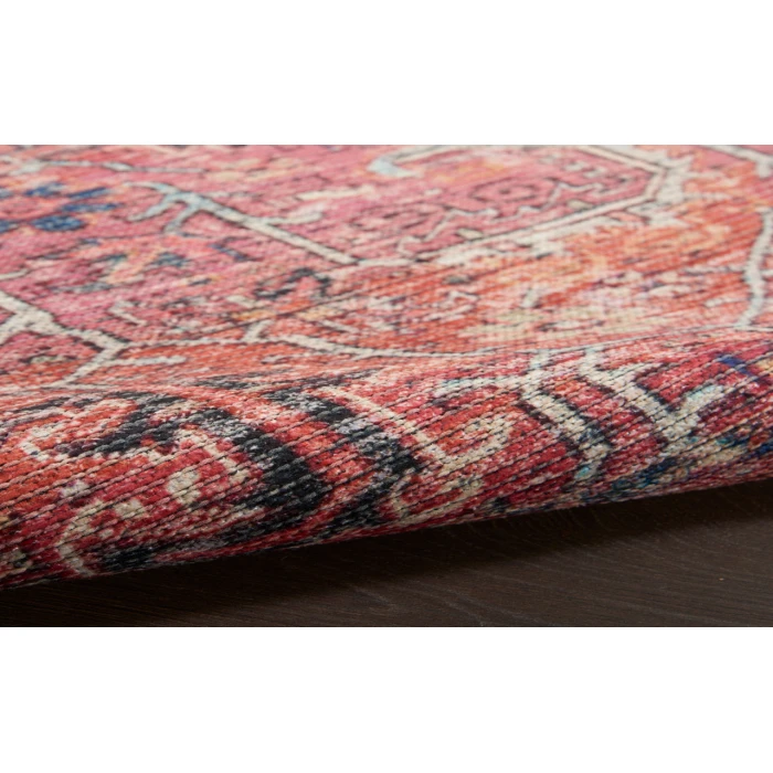 Nicole Curtis Machine Washable Series 1 Brick SR102 7 ft. 10 in. Round Rug