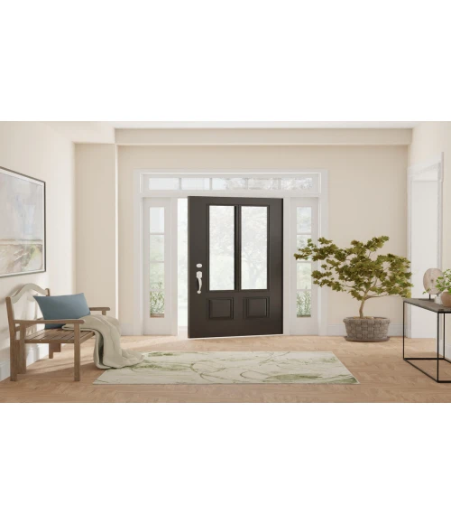 Nourison Astra Machine Washable Beige Green ASW14 5 ft. 3 in. X 7 ft. Rectangle Rug