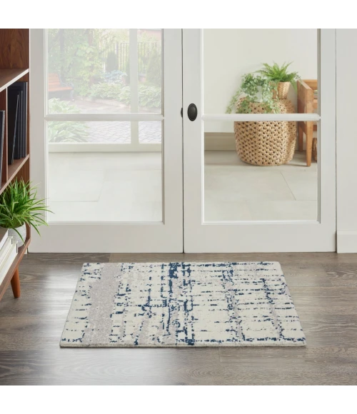 Nourison Twilight Area Rug TWI10 Ivory/Navy 2' x 3'