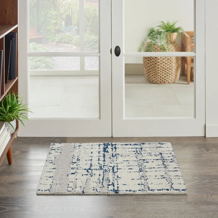 Nourison Twilight Area Rug TWI10 Ivory/Navy 2' x 3'