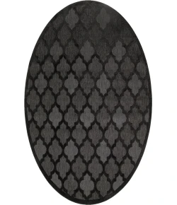 Nourison Home Easy Care NES01 Charcoal Black 10 ft. Round Area Rug