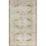 Nourison Home Astra Machine Washable ASW11 Ivory Green 2 ft. 2 in. X 10 ft. Area Rug