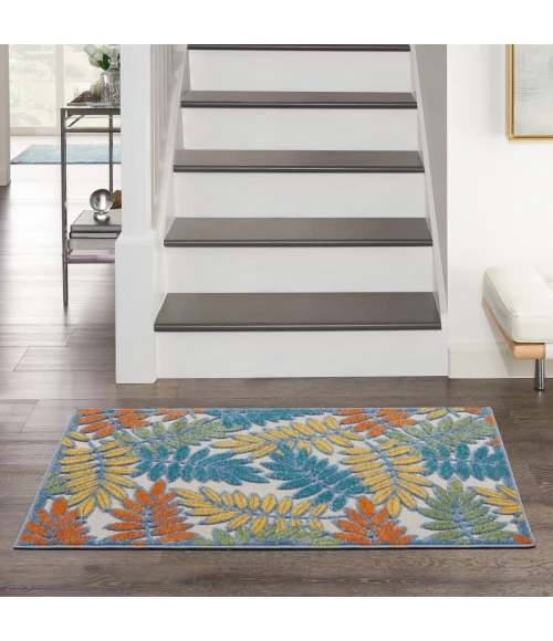Nourison Aloha Area Rug ALH18 Ivory/Multi 2'8" x 4'