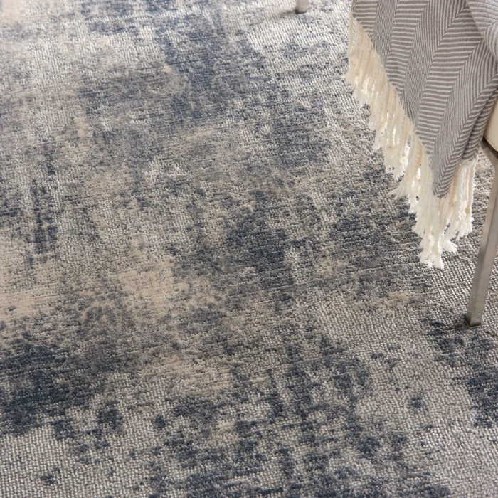 Nourison Rustic Textures Area Rug RUS02-Blue/Ivory