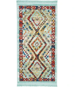 Nourison South Western Aqua NAV02 2ft.2in. x 4ft.3in. Rect. Rug