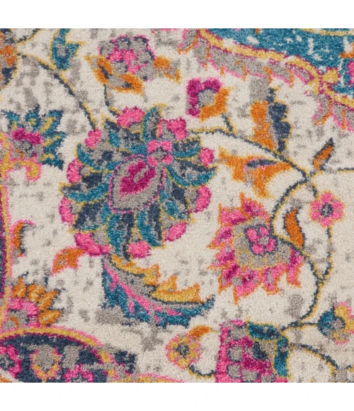 Nourison Passion Round Area Rug PSN22-Ivory/Multi