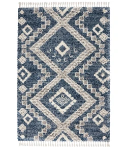 Nourison Home Oslo Shag OSL02 Denim Blue 4 ft. X 6 ft. Area Rug
