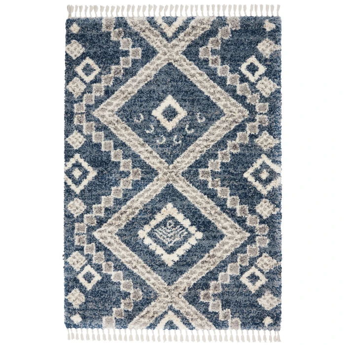 Nourison Oslo Shag Denim Blue OSL02 4 ft. X 6 ft. Rect. Rug