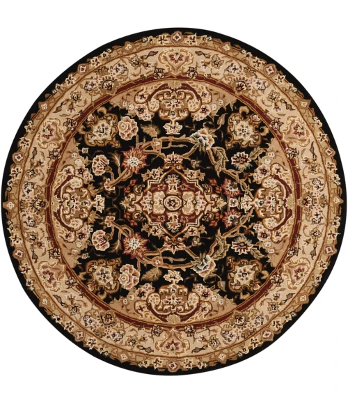 Nourison 2000 Round Area Rug 2028-Black