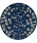 Nourison Tranquil Round Area Rug TRA04-Navy