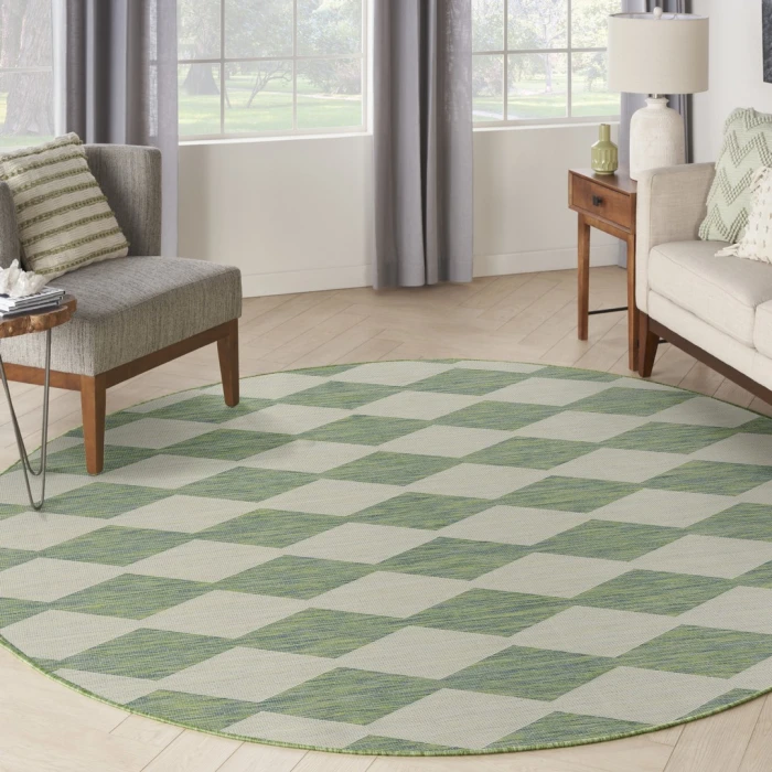 Nourison Positano Blue Green POS04 10ft. Round Rug