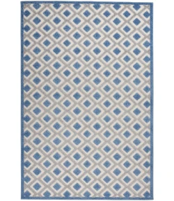 Nourison Home Aloha ALH26 Blue Grey 5 ft. 3 in. X 7 ft. 5 in. Area Rug