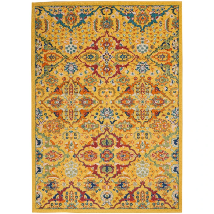 Nourison Allur Area Rug ALR03 Yellow Multicolor