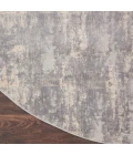 Nourison Rustic Textures Area Rug RUS01 Ivory/Silver 5'3" Round