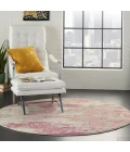 Nourison Celestial Round Area Rug CES02-Ivory/Pink