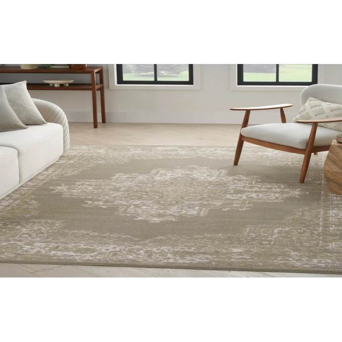 Nourison Grafix Olive GRF14 7 ft. 10 in. X 9 ft. 10 in. Rectangle Rug