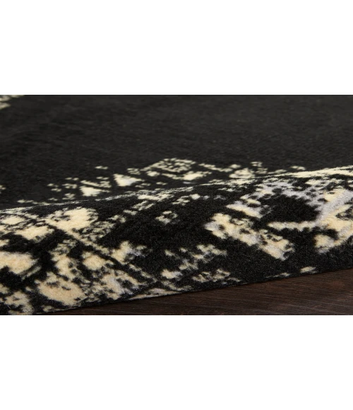 Nourison Grafix Black GRF14 2 ft. X 6 ft. Rectangle Rug
