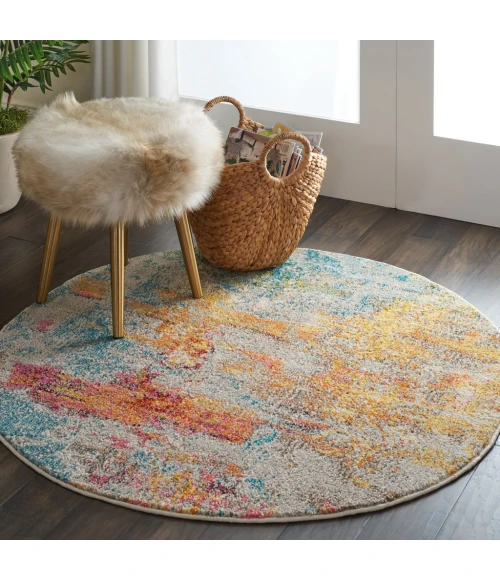 Nourison Celestial Round Area Rug CES02-Sealife