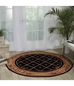Nourison Home Ashton House AS03 Black 5 ft. 6 in. Round Area Rug