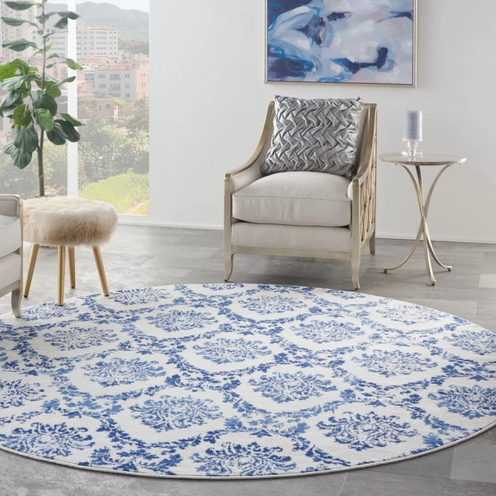Nourison Whimsicle Area Rug WHS01-Ivory Navy