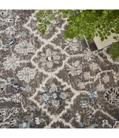 Kathy Ireland American Manor Area Rug AMR01 Grey/Ivory 5'3" x 7'3"