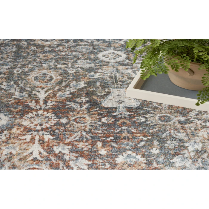 Nourison Astra Machine Washable Ivory Multicolor ASW16 7 ft. 10 in. X 10 ft. Rectangle Rug