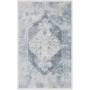 Nourison Home Astra Machine Washable ASW11 Blue Ivory 2 ft. 2 in. X 4 ft. Area Rug