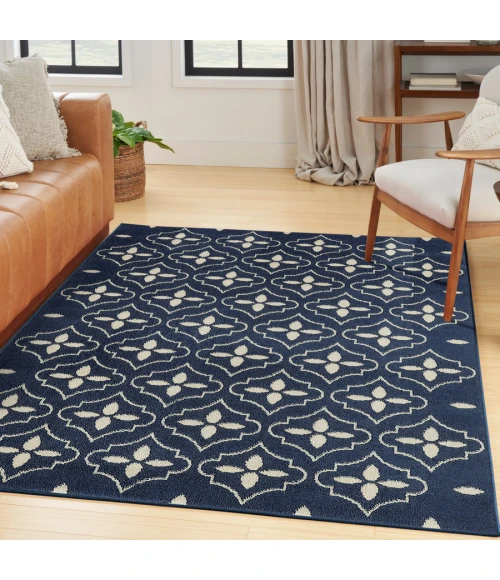 Nourison Home Nourison Essentials Navy Ivory NRE04 4 ft. X 6 ft. Rectangle Rug