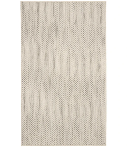 Nourison Courtyard Area Rug COU01 Ivory Silver 3' x 5'