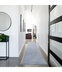 Nourison Home Nourison Essentials NRE01 Blue/Grey 2 ft. 2 in. X 16 ft. Area Rug