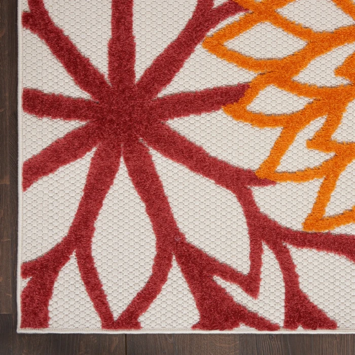 Nourison Aloha Area Rug ALH05-Red Multi Colored