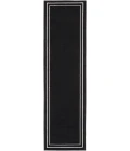 Nourison Home Nourison Essentials Black Ivory NRE02 2 ft. 2 in. X 12 ft. Rectangle Rug