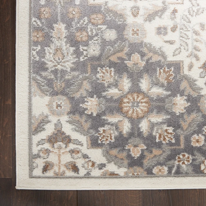 Nourison Elation Area Rug ETN08 Ivory Grey 7'10" x 9'10"