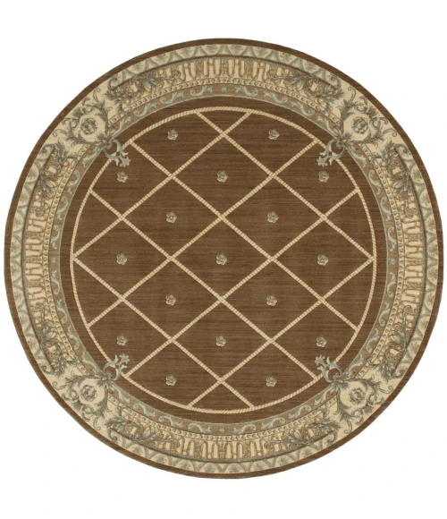 Nourison Ashton House Round Area Rug AS03-Mink