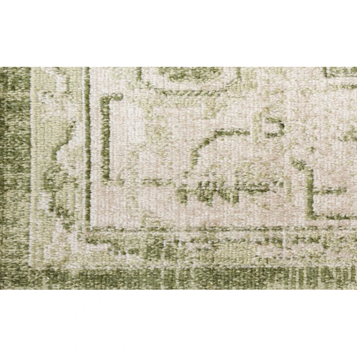 Nourison Astra Machine Washable Ivory Green ASW11 3 ft. 3 in. X 5 ft. Rectangle Rug