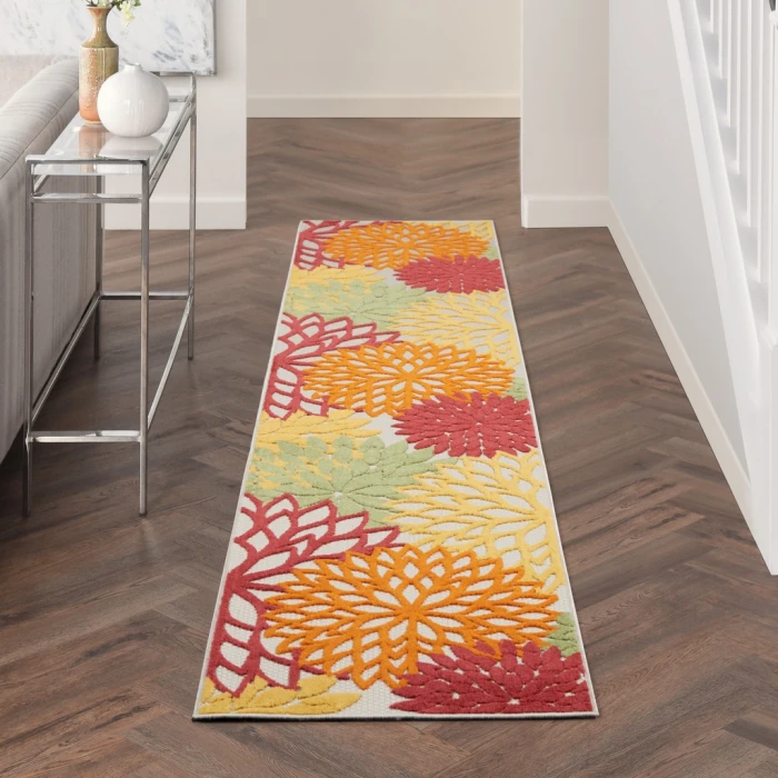 Nourison Aloha Area Rug ALH05-Red Multi Colored