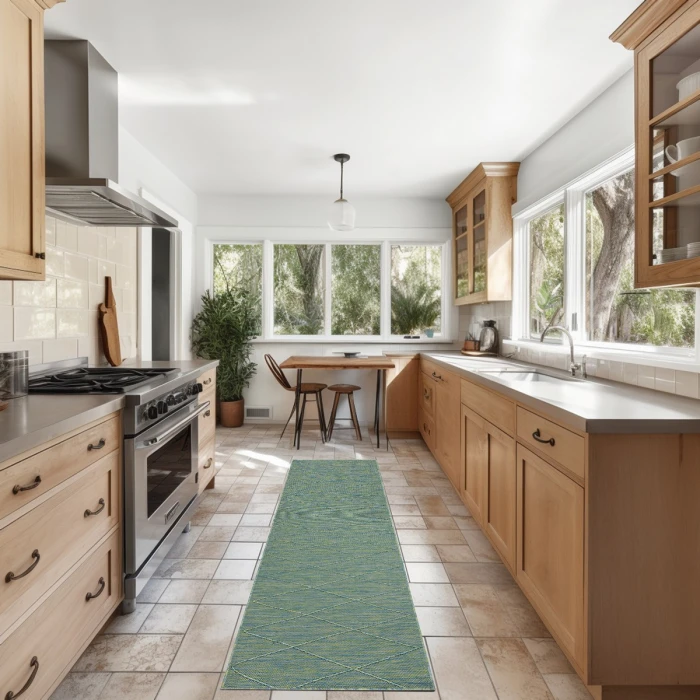 Nourison Washable Solutions Blue/Green WSL01 8 ft. Rect. Rug