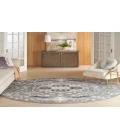 Nourison Elation Grey ETN09 5 ft. 3 in. Round Rug