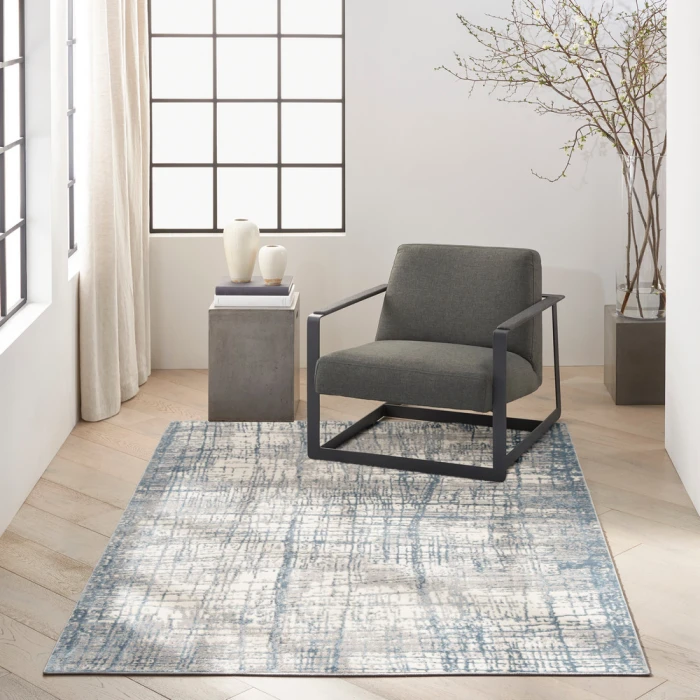 Calvin Klein Rush Area Rug CK950 Ivory Blue
