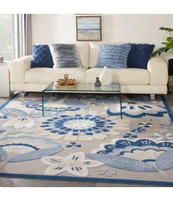 Nourison Home Aloha ALH25 Blue Grey 9 ft. 6 in. X 13 ft. Area Rug