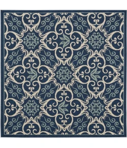 Nourison Home Caribbean CRB02 Navy 5 ft. Square Area Rug