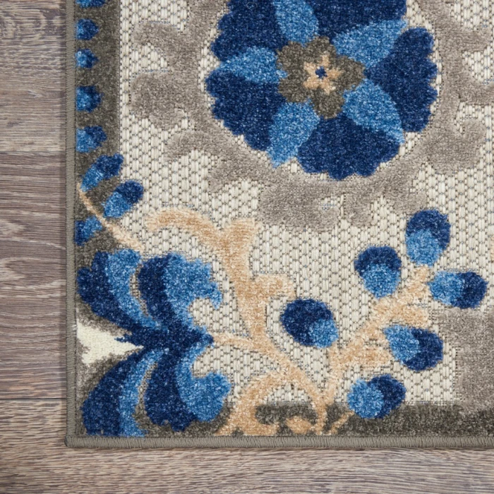 Nourison Aloha Area Rug ALH17-Natural/Blue