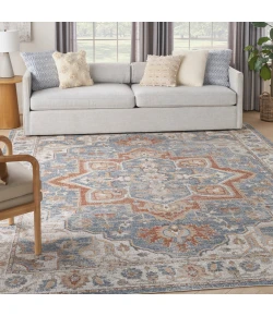 Nourison Home Astra Machine Washable ASW12 Denim Multicolor 7 ft. 10 in. X 10 ft. Area Rug