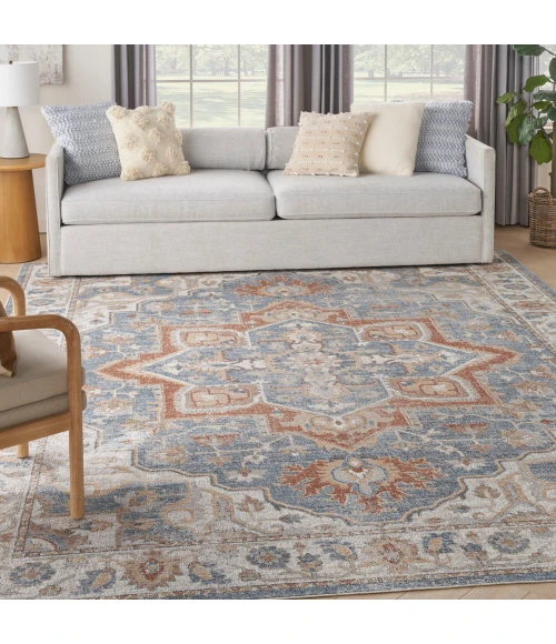 Nourison Astra Machine Washable Area Rug ASW12 Denim Multi