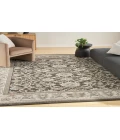 Nourison Serenity Home Ivory Grey Blue SRH02 5 ft. 3 in. X 7 ft. 3 in. Rectangle Rug