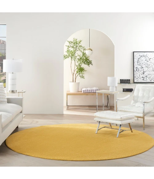 Nourison Essentials Yellow Area Rug NRE01-Yellow