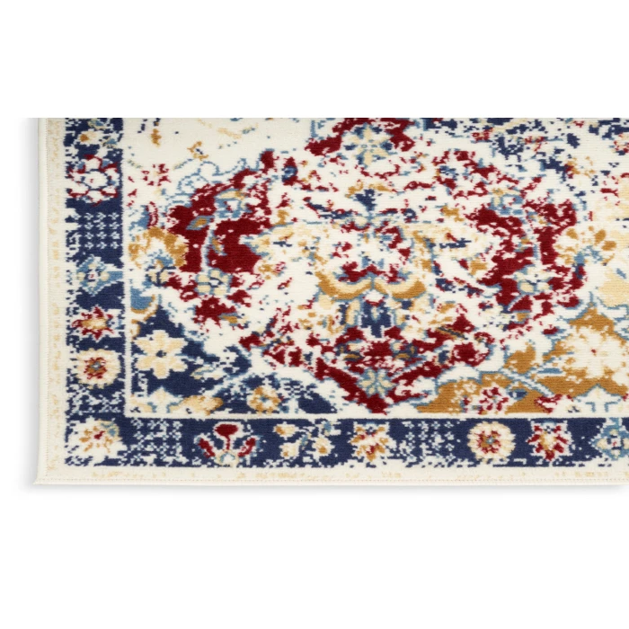 Nourison Grafix Blue Multicolor GRF31 2 ft. 3 in. X 7 ft. 6 in. Rectangle Rug